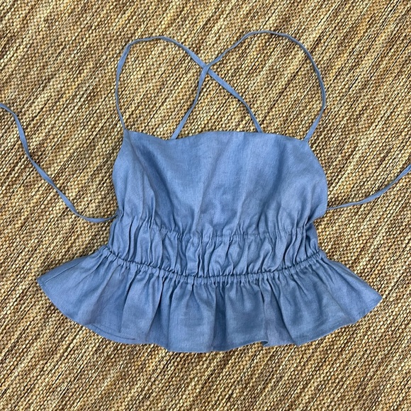 REFORMATION LINEN TOP - Picture 4 of 7